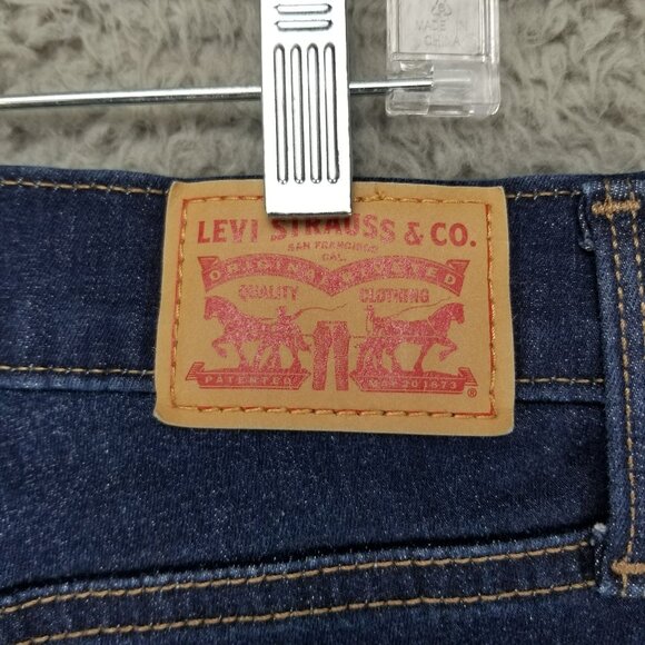 Levis Jeans Womens 32 Slimming Skinny Stretch Blue Mid Rise Shaping Panel - Picture 8 of 12